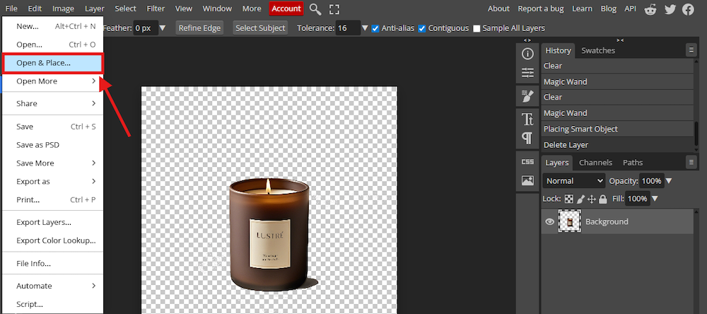 remove background in photoshop