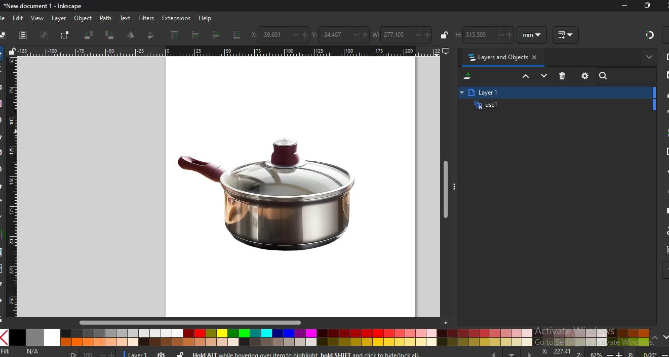 remove background in inkscape