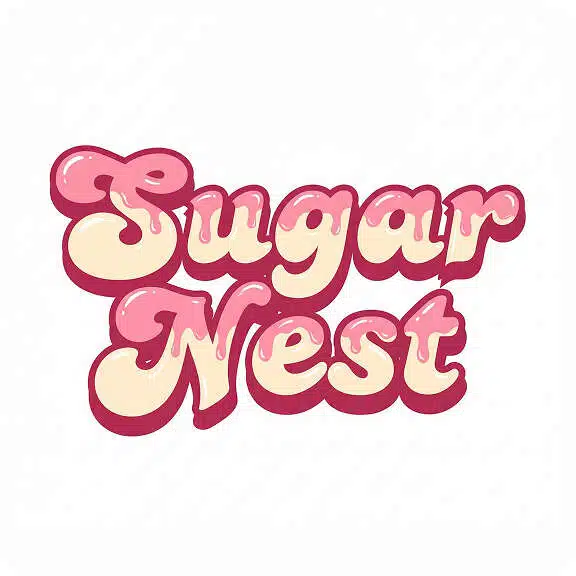 Playful hyper-sweet wordmark logo for dessert shop