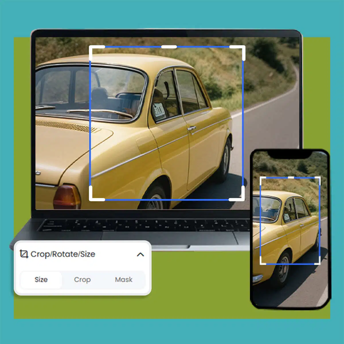 Custom Crop with Freehand Tool