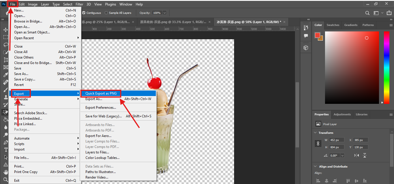 photoshop remove background