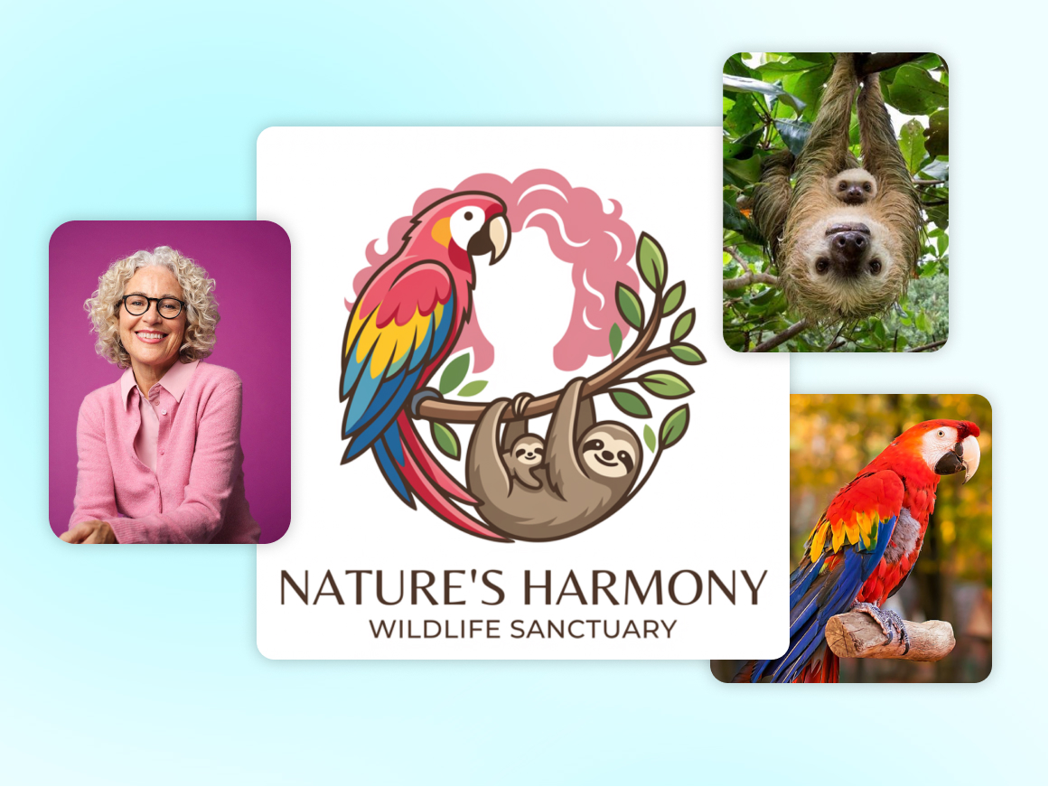 photo merge into logo