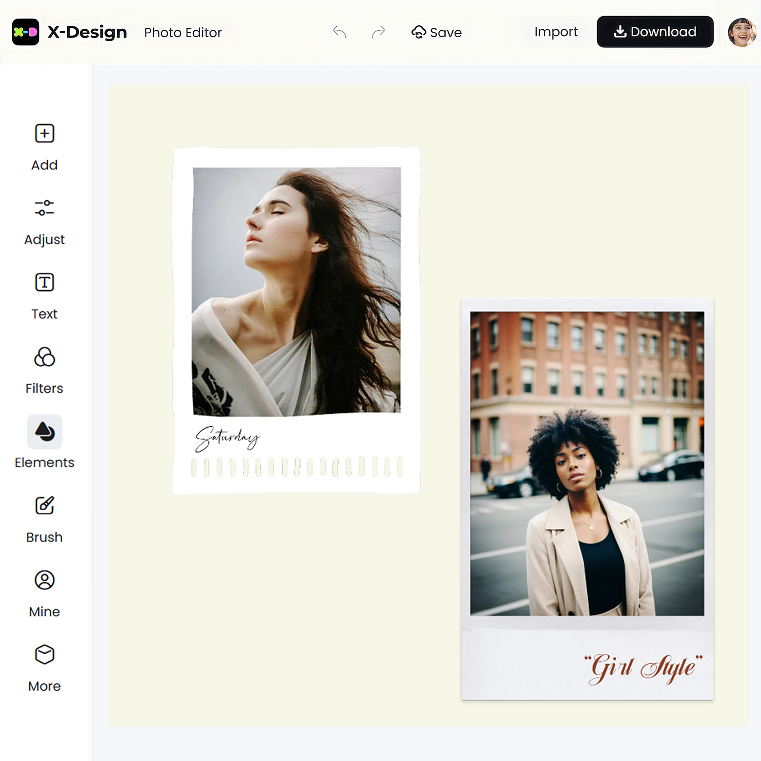 Customizable Polaroid Frames
