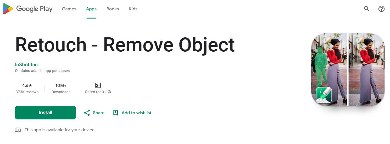 retouch remove object