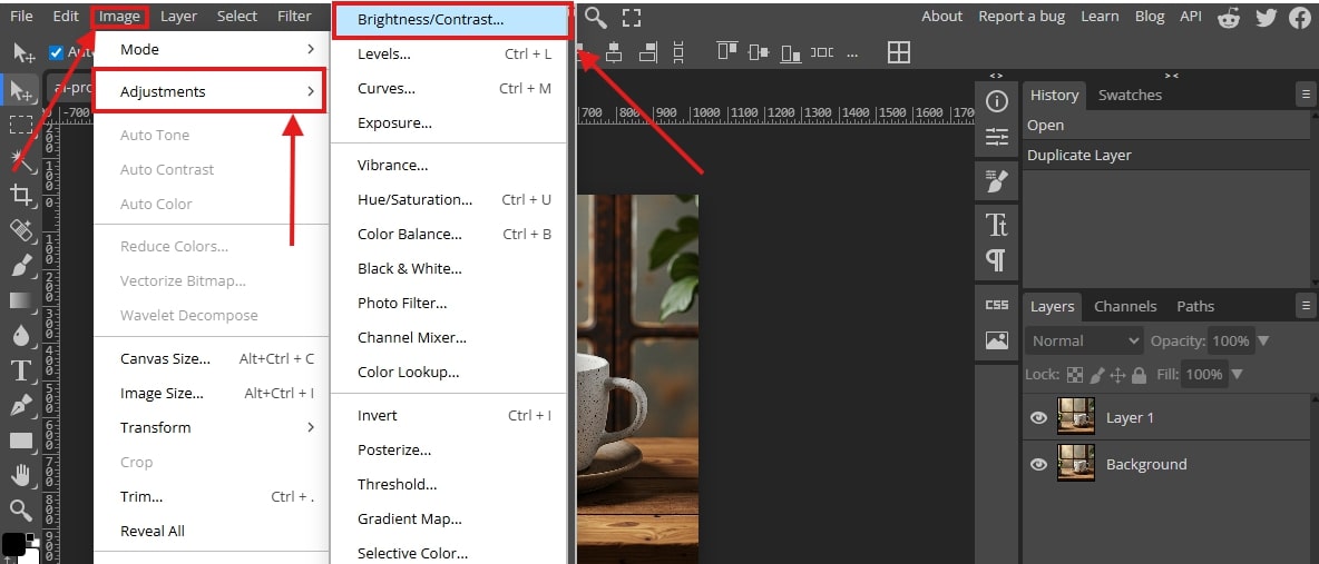 brighten image in photoshop