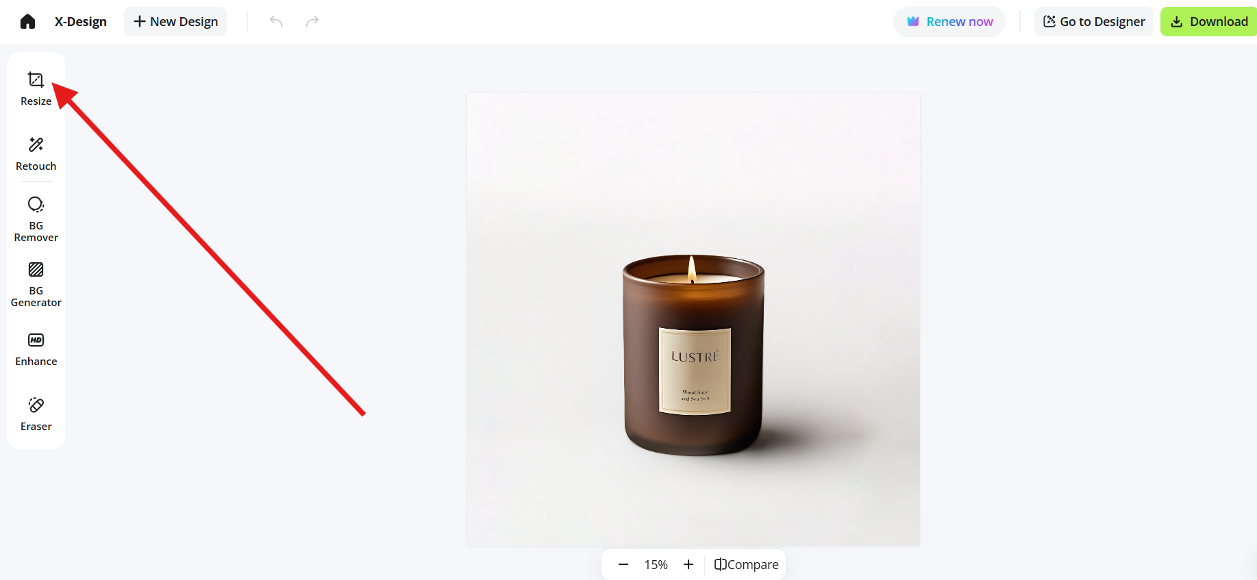 resize image