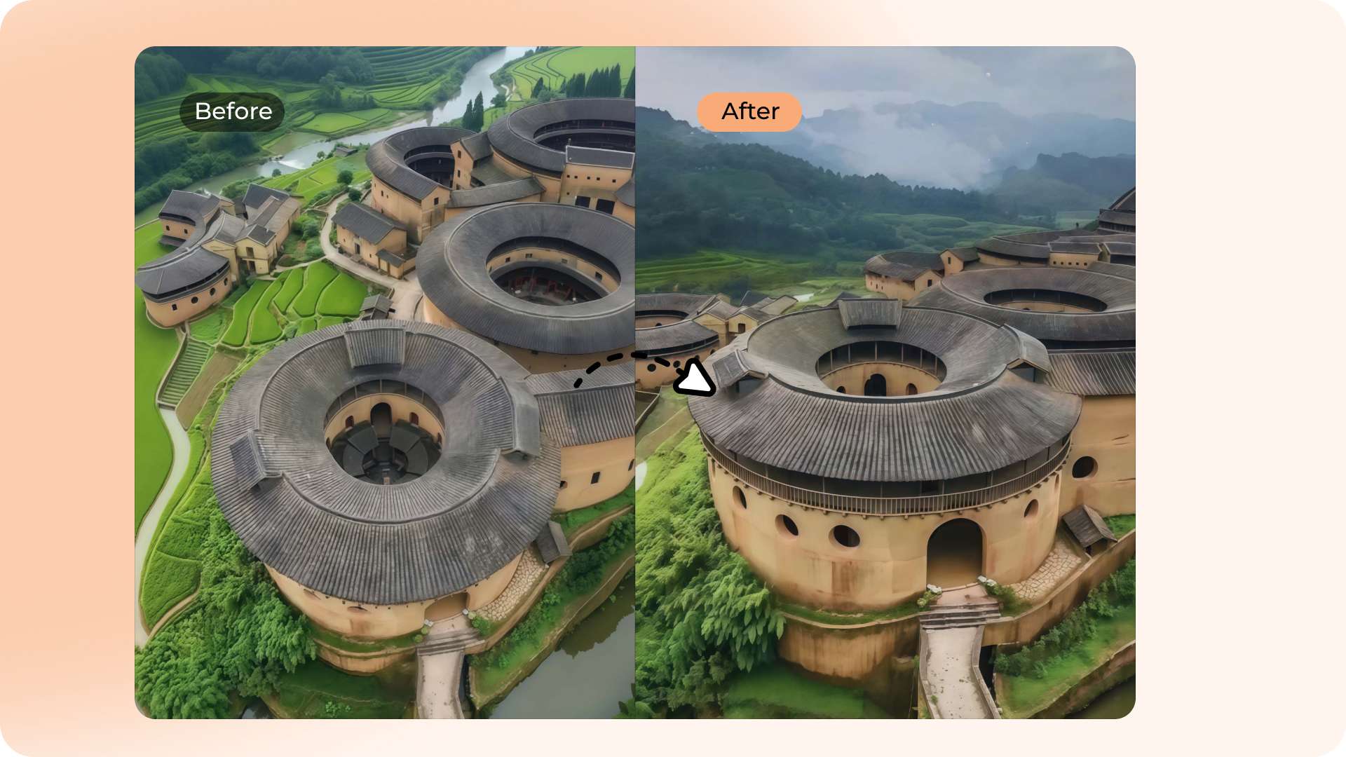 nano banana 2 change building view