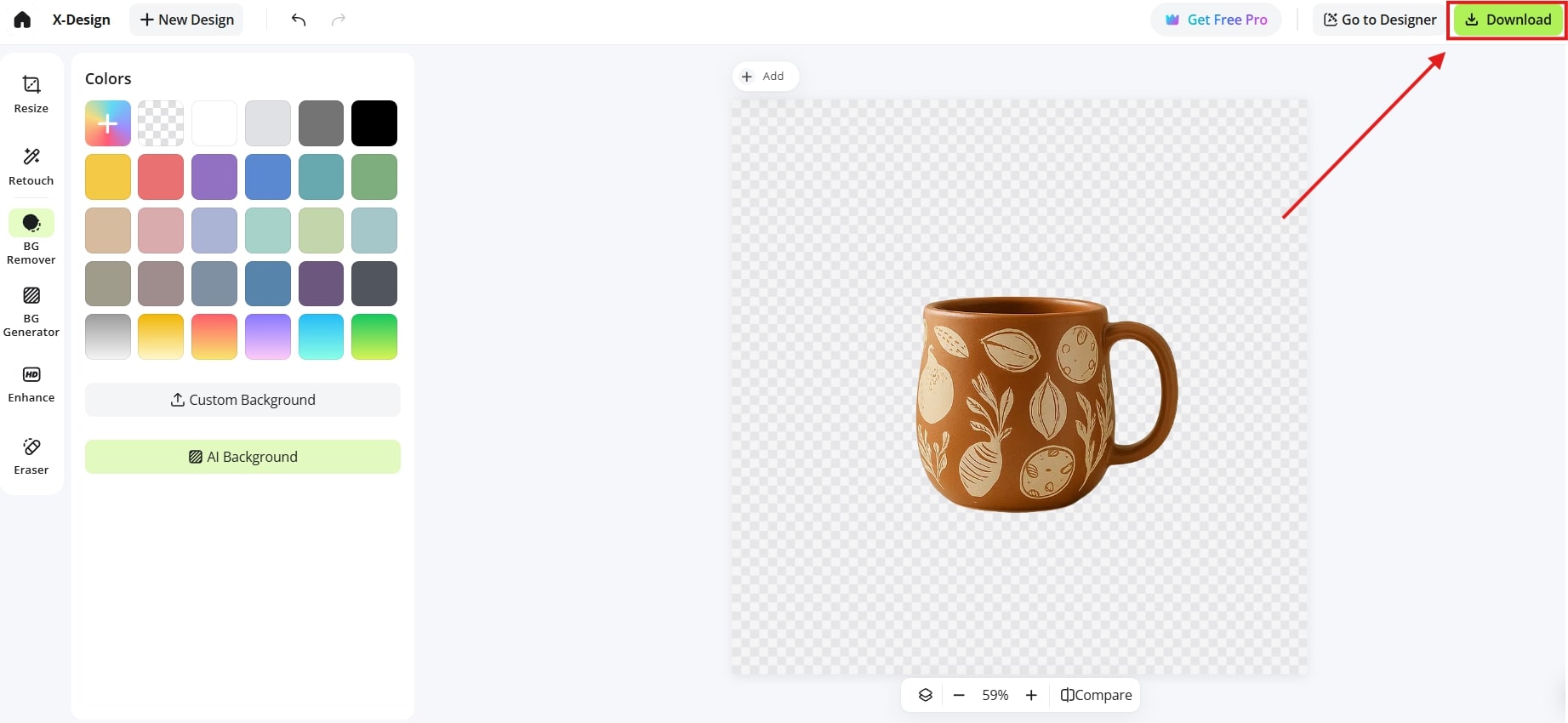 x-design background remover