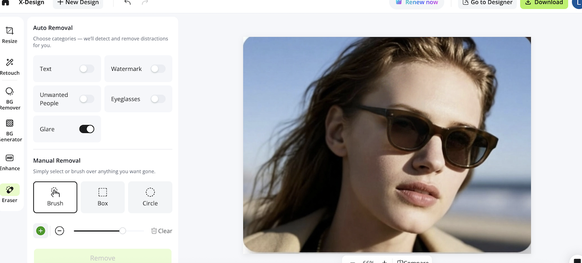 remove glare from images online