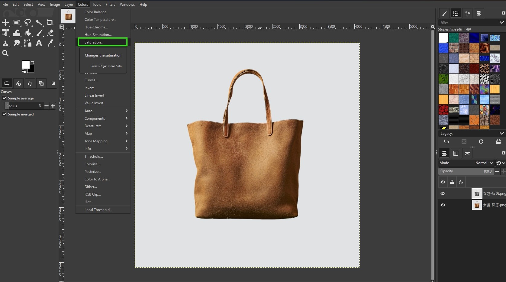 layer saturation tool