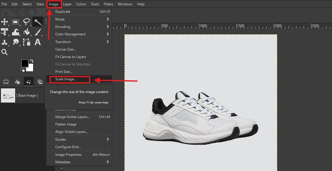 upscale image in gimp