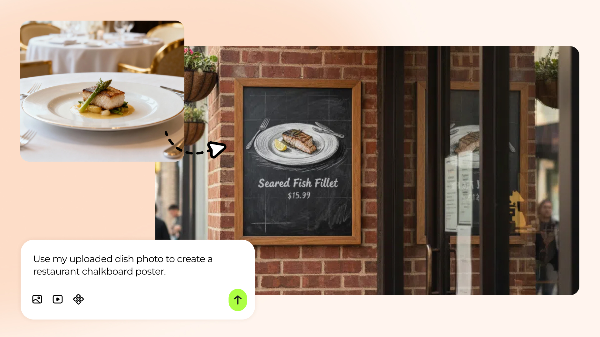 hand drawn chalkboard poster