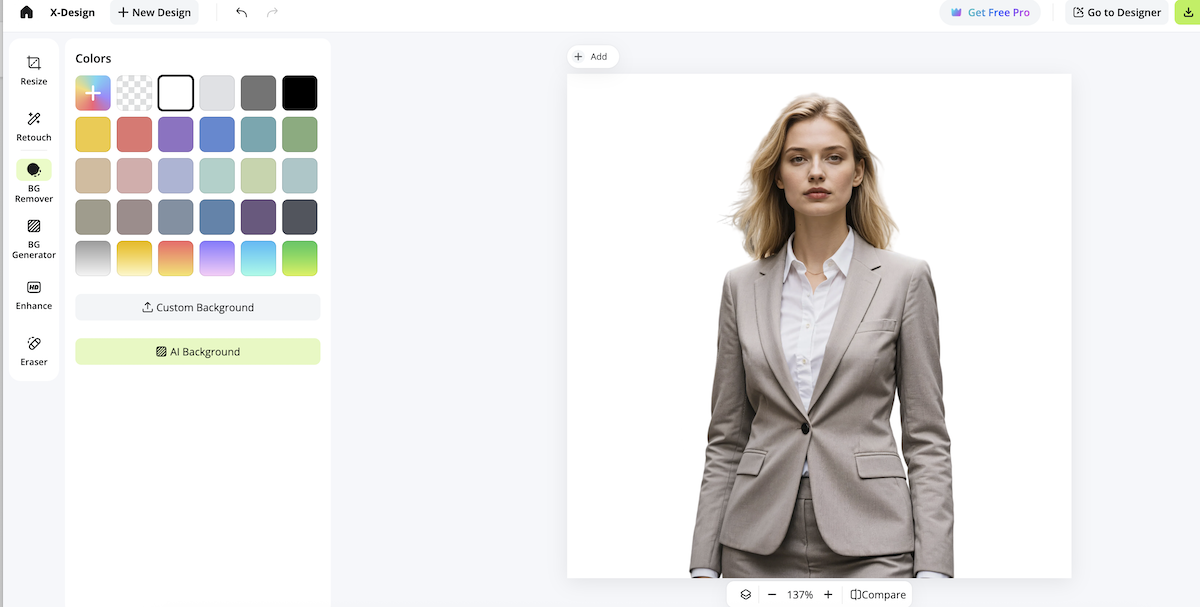 change passport background color