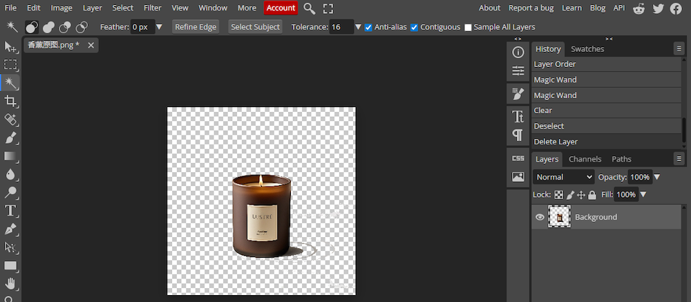 remove background photoshop