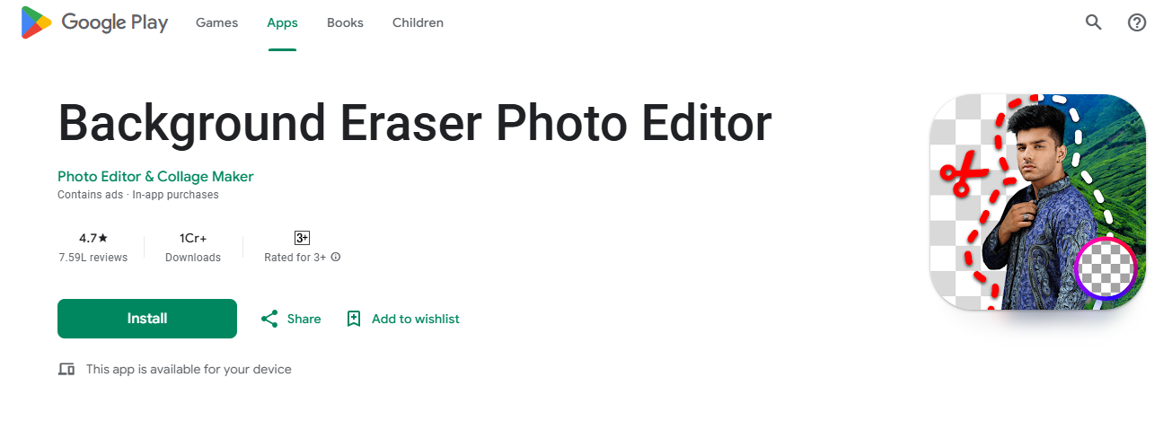 background eraser photo editor