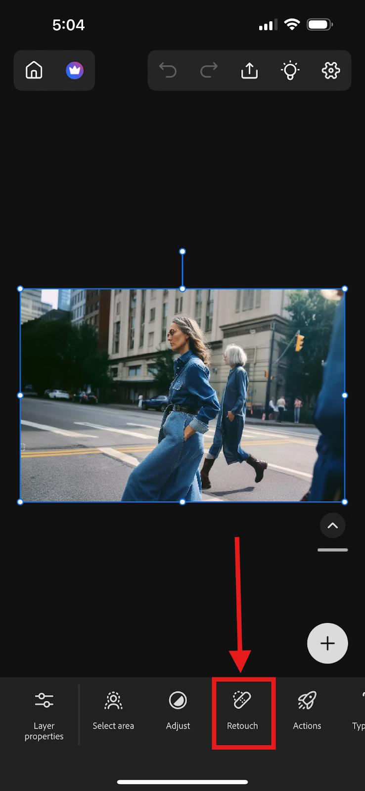 remove people on iphone photoshop