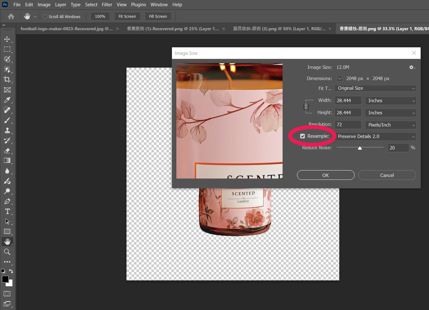 upscale images in photoshop