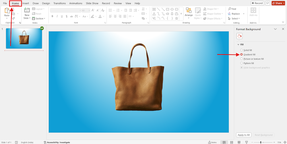 add background powerpoint