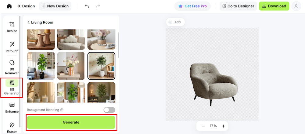 add background to images