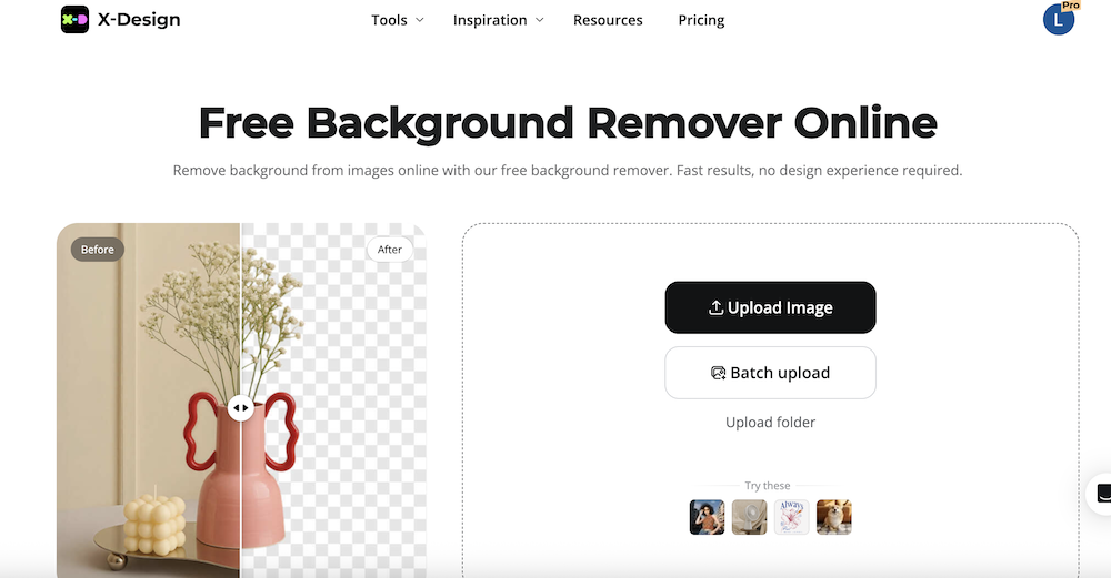 X design background remover 122