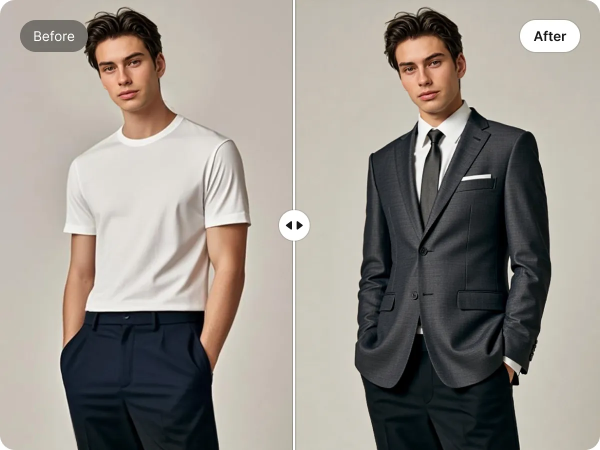 add suit to photos online