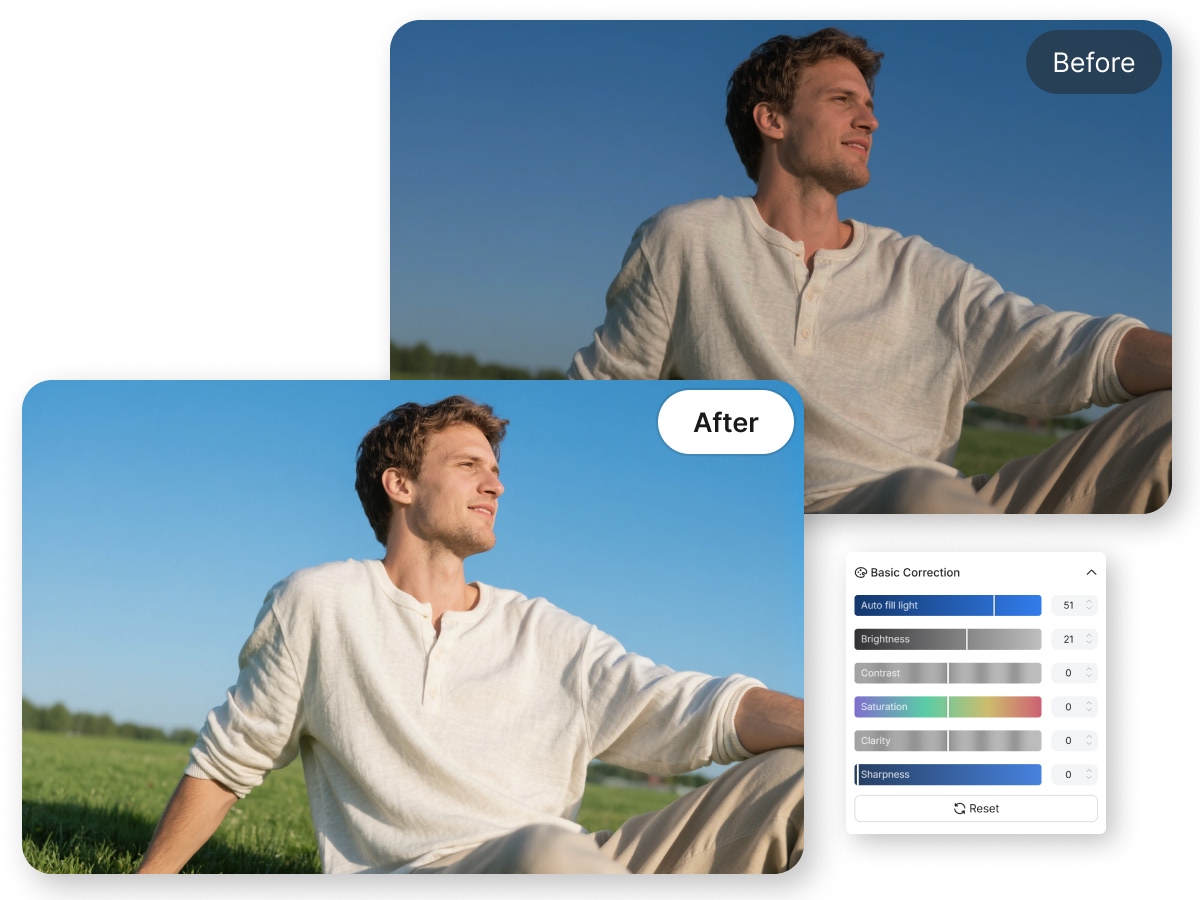 adjust photo brightness