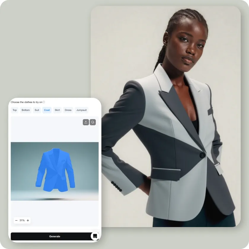 black fashion model generator