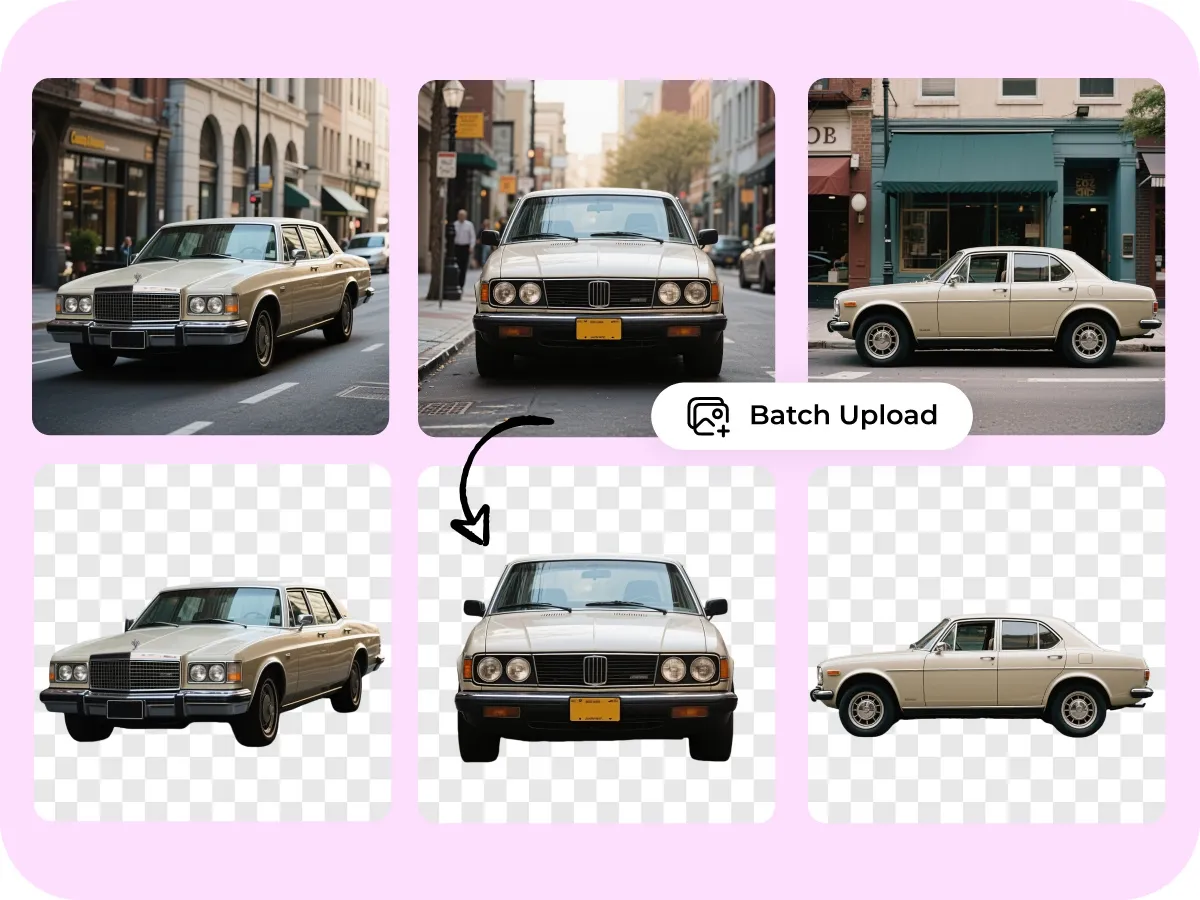 remove car background in bulk