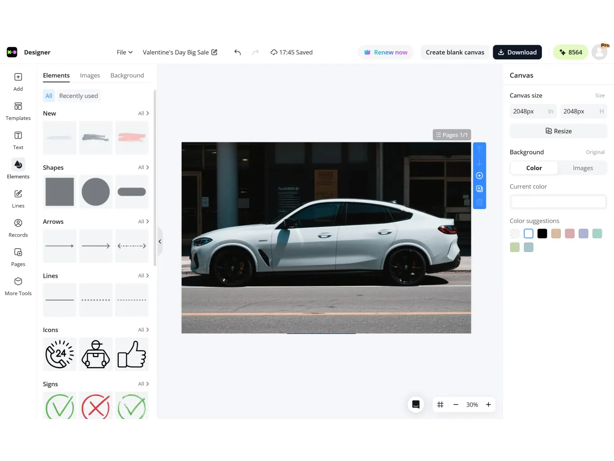 add texts car photos