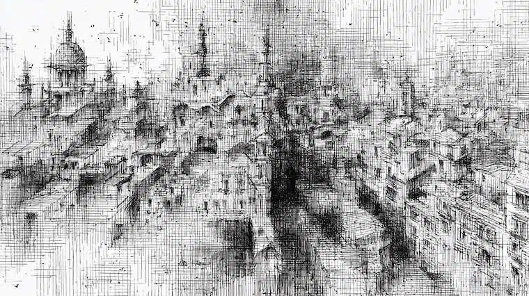 Crosshatch Sketch with Textured Detail