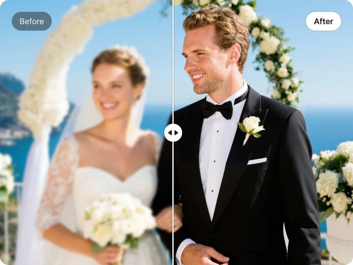 enhance wedding photos
