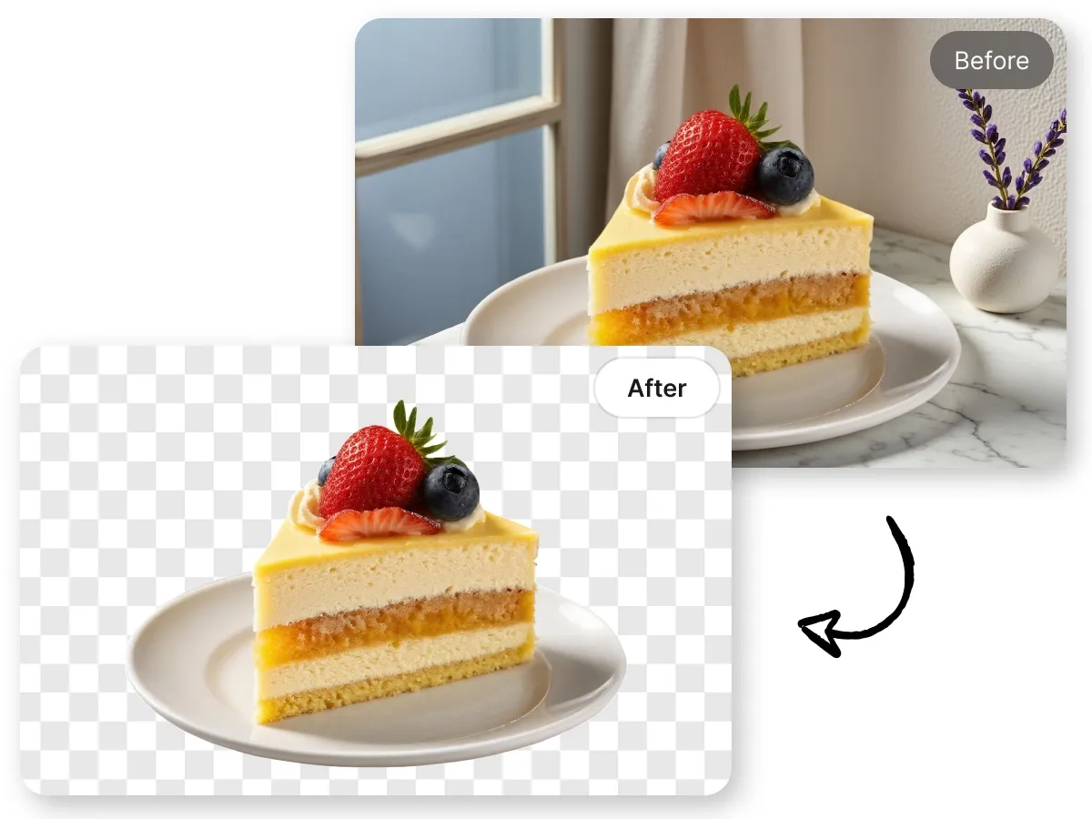 Clean Cutouts for Food Images