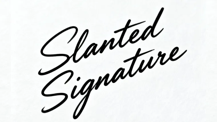 Slanted Signature