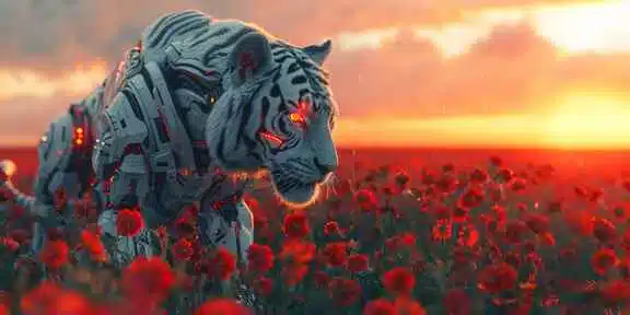 futuristic-half-robot-tiger