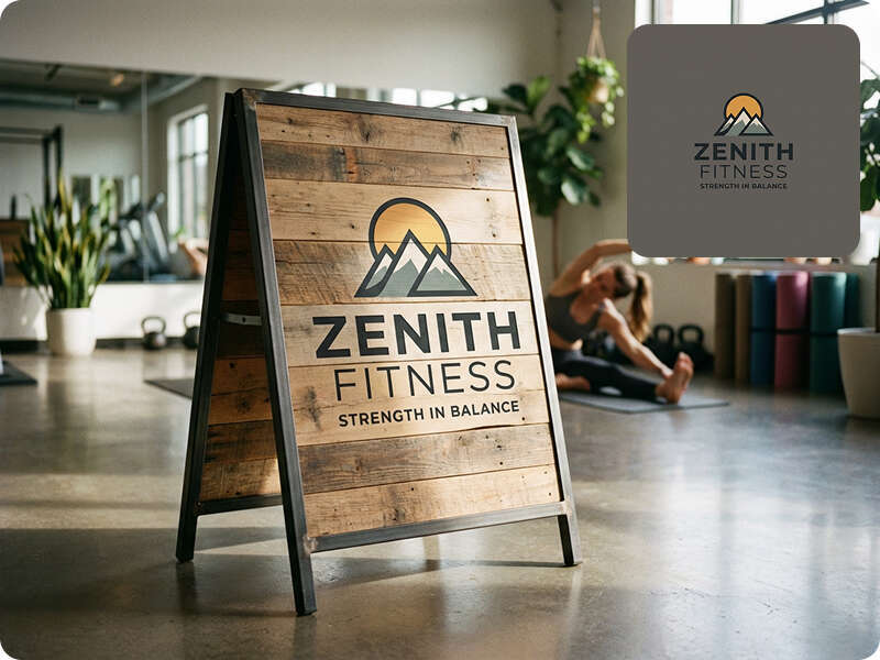 gym signage mockup