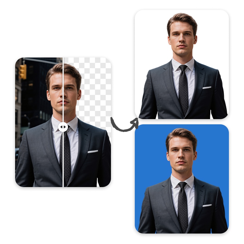 passport photo background change