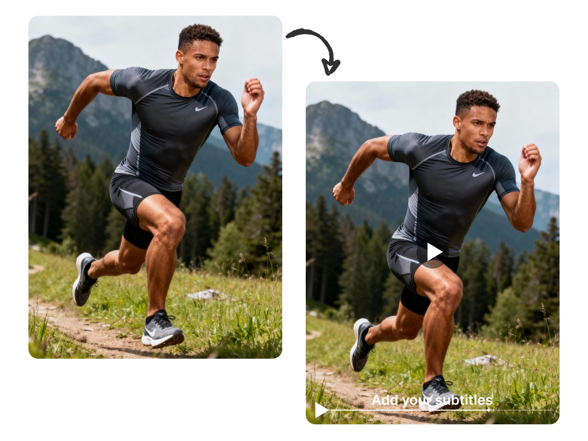 Lifelike Transitions from Static Shots