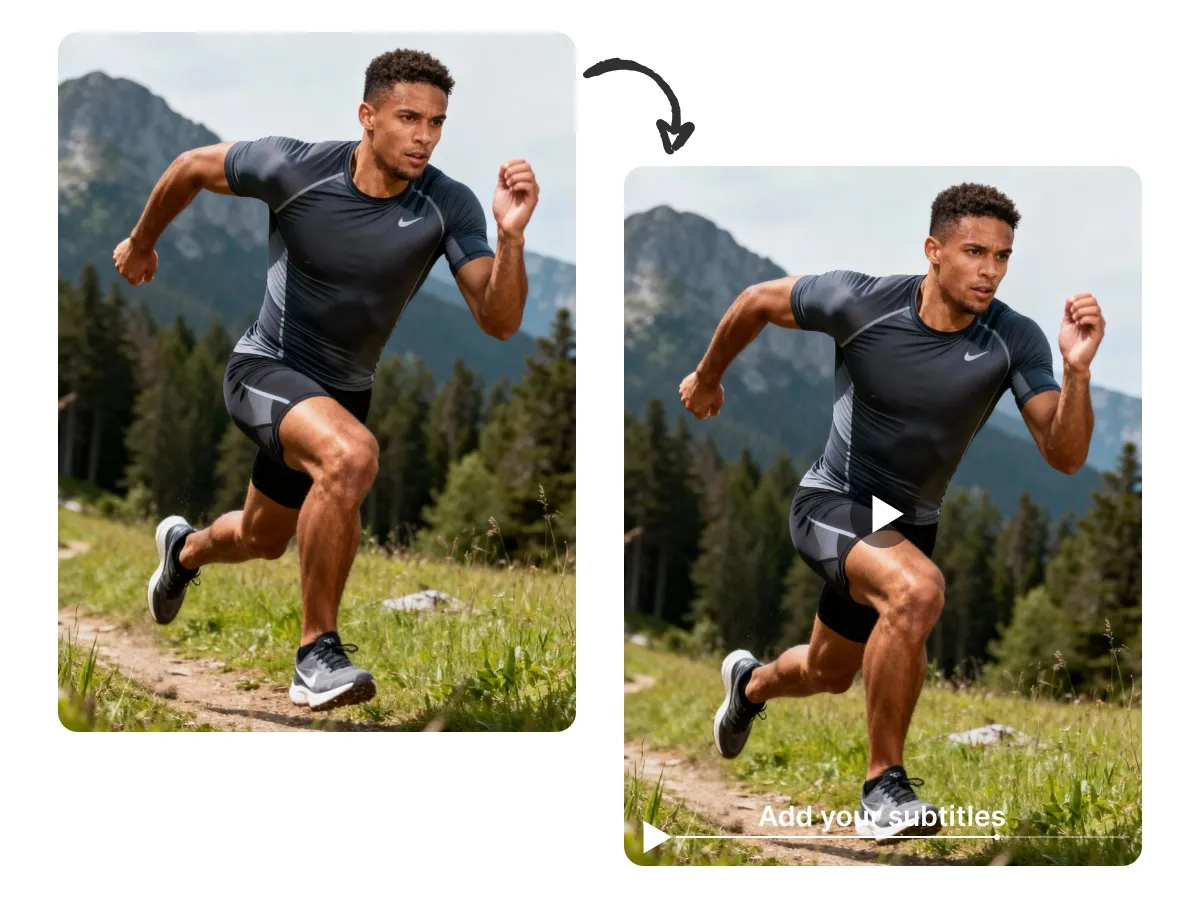 Lifelike Transitions from Static Shots