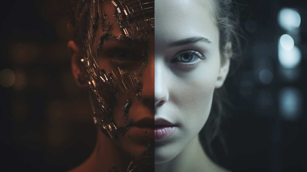 portrait person ai robot