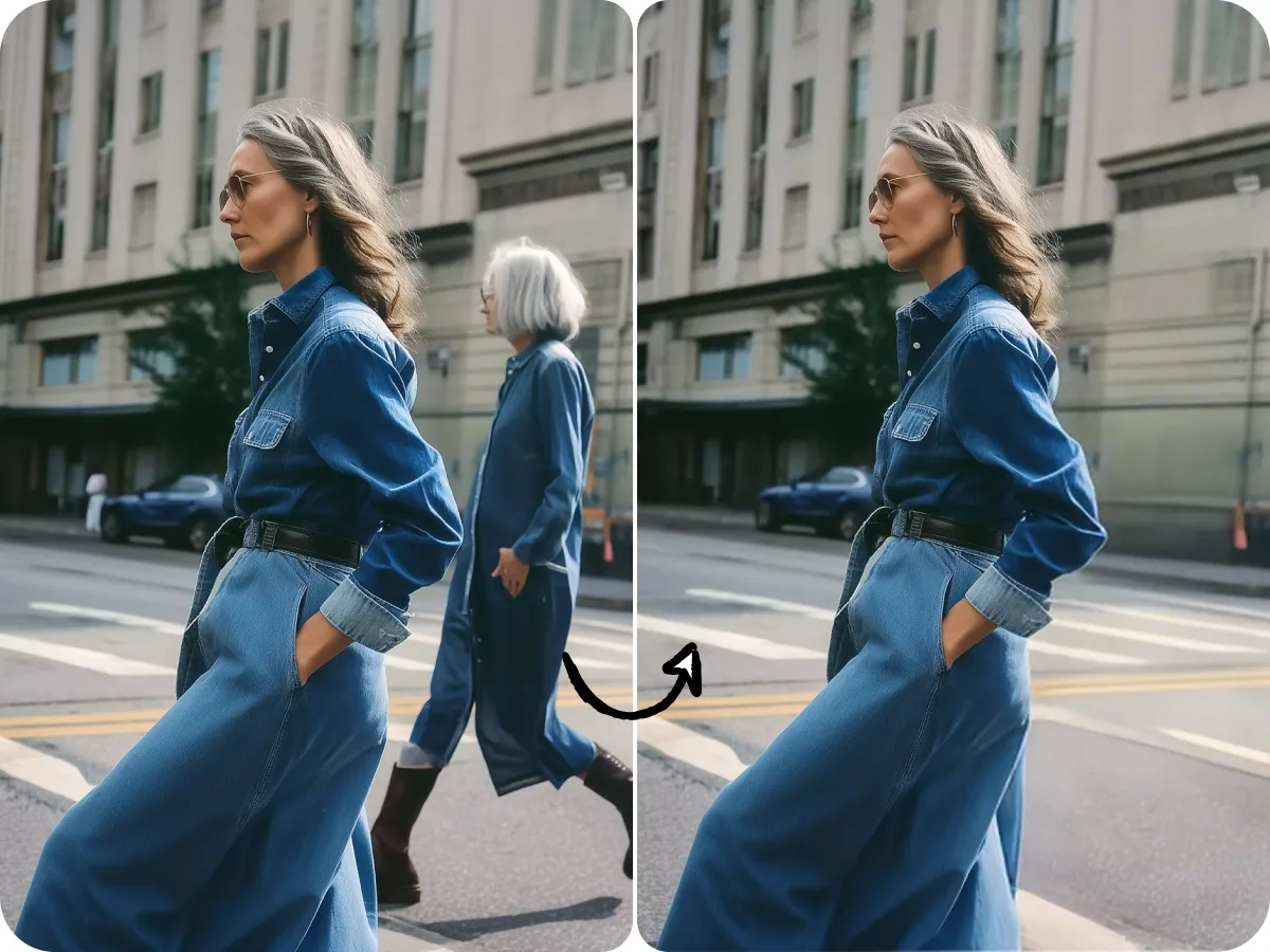 remove people from image background