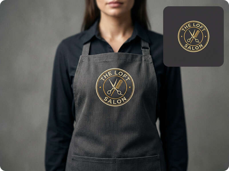 salon apron mockup