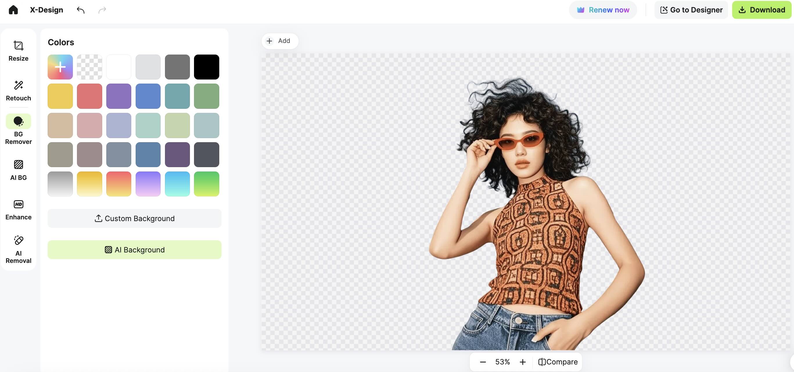 x design background remover 091123