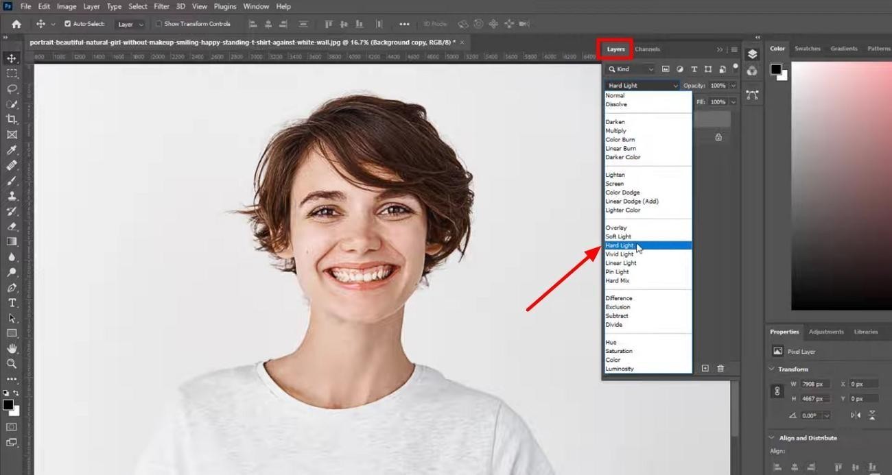 click on the overlay option