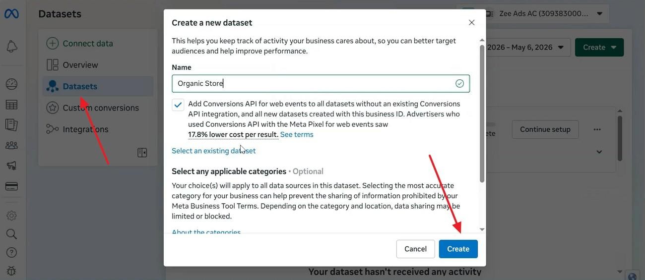 create new dataset