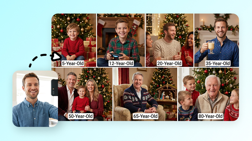 Christmas Portrait Age Progression