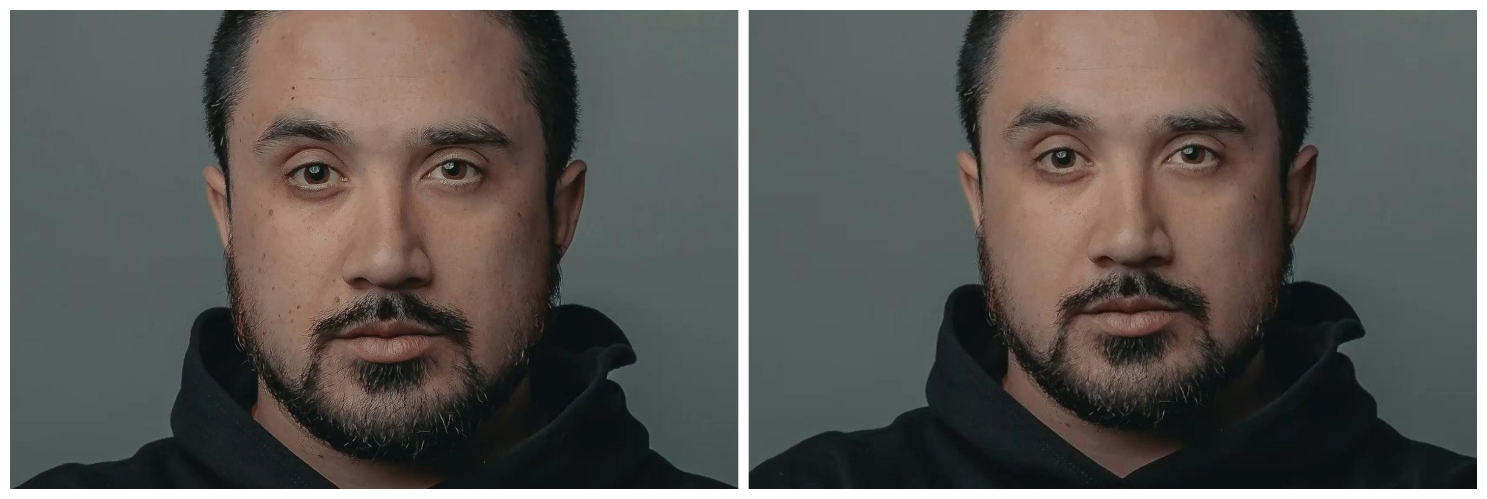 Photoshop Healing Brush Tool Before and After Comparison