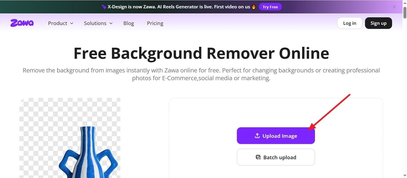 upload image to zawa
