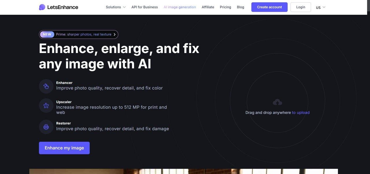 Let's Enhance interface