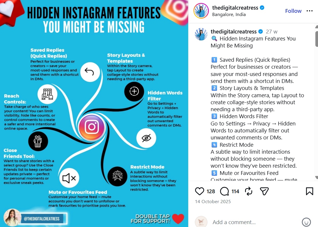 Hidden tips or hacks carousel