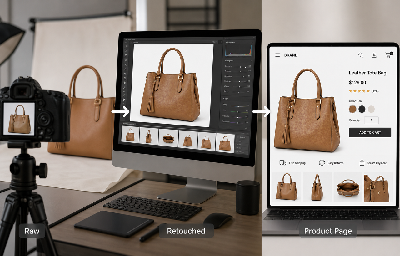 Zawa AI product photo retouching